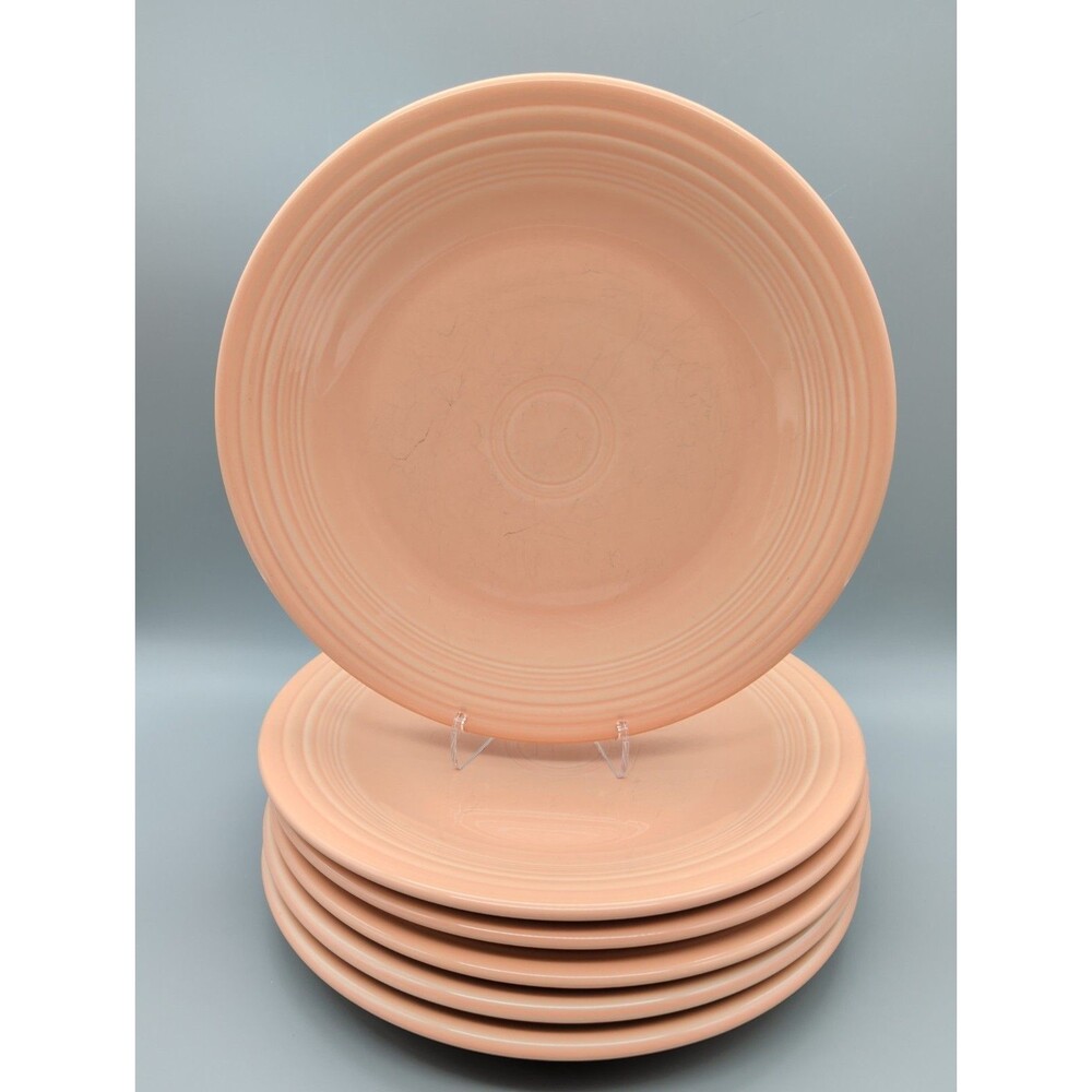 6 Apricot Fiesta Fiestaware Dinner Plates